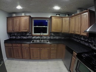 kitchen without under cabinet lights on